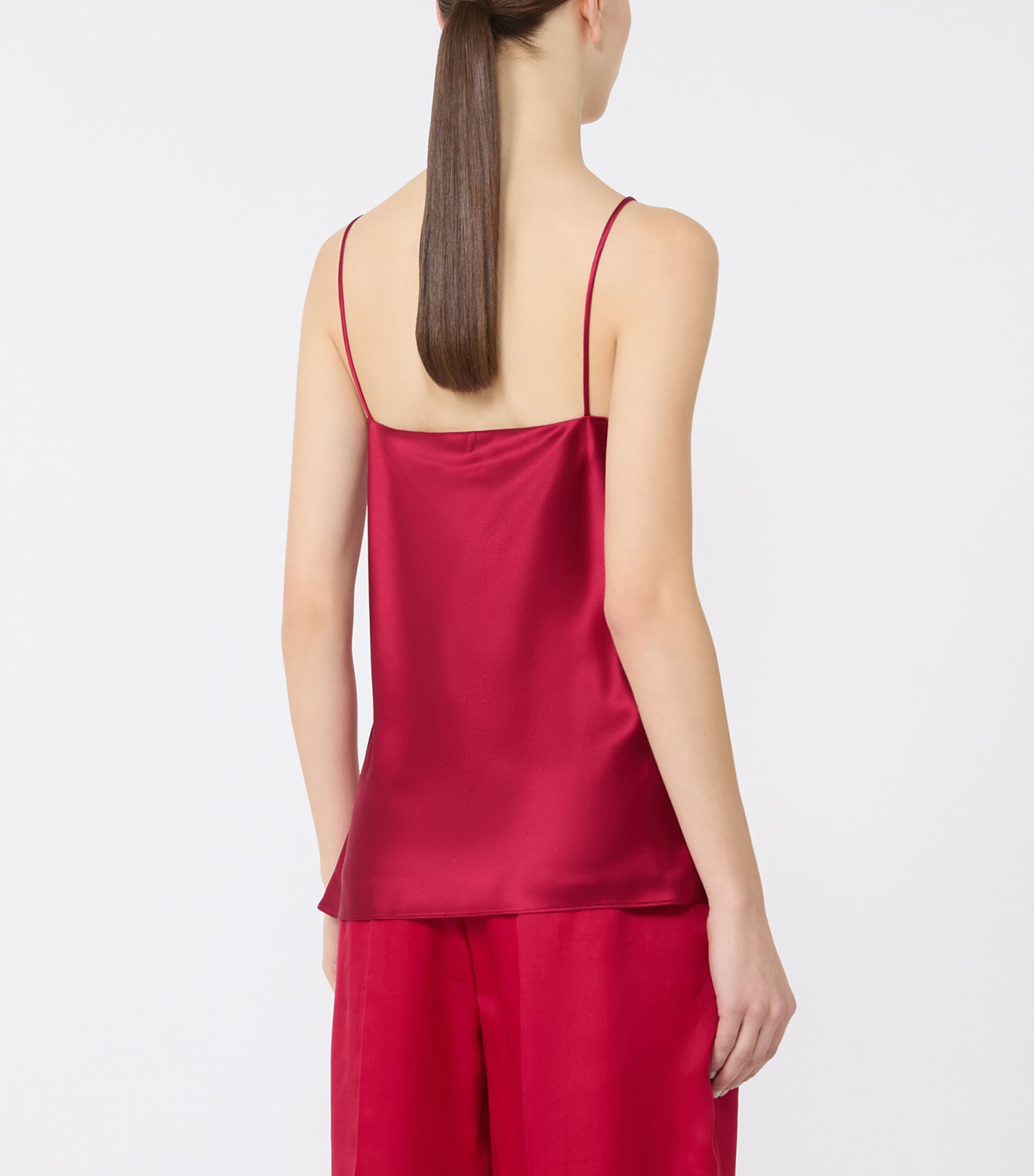 Max Mara Womens Silk Cami Top Geranium Image 4
