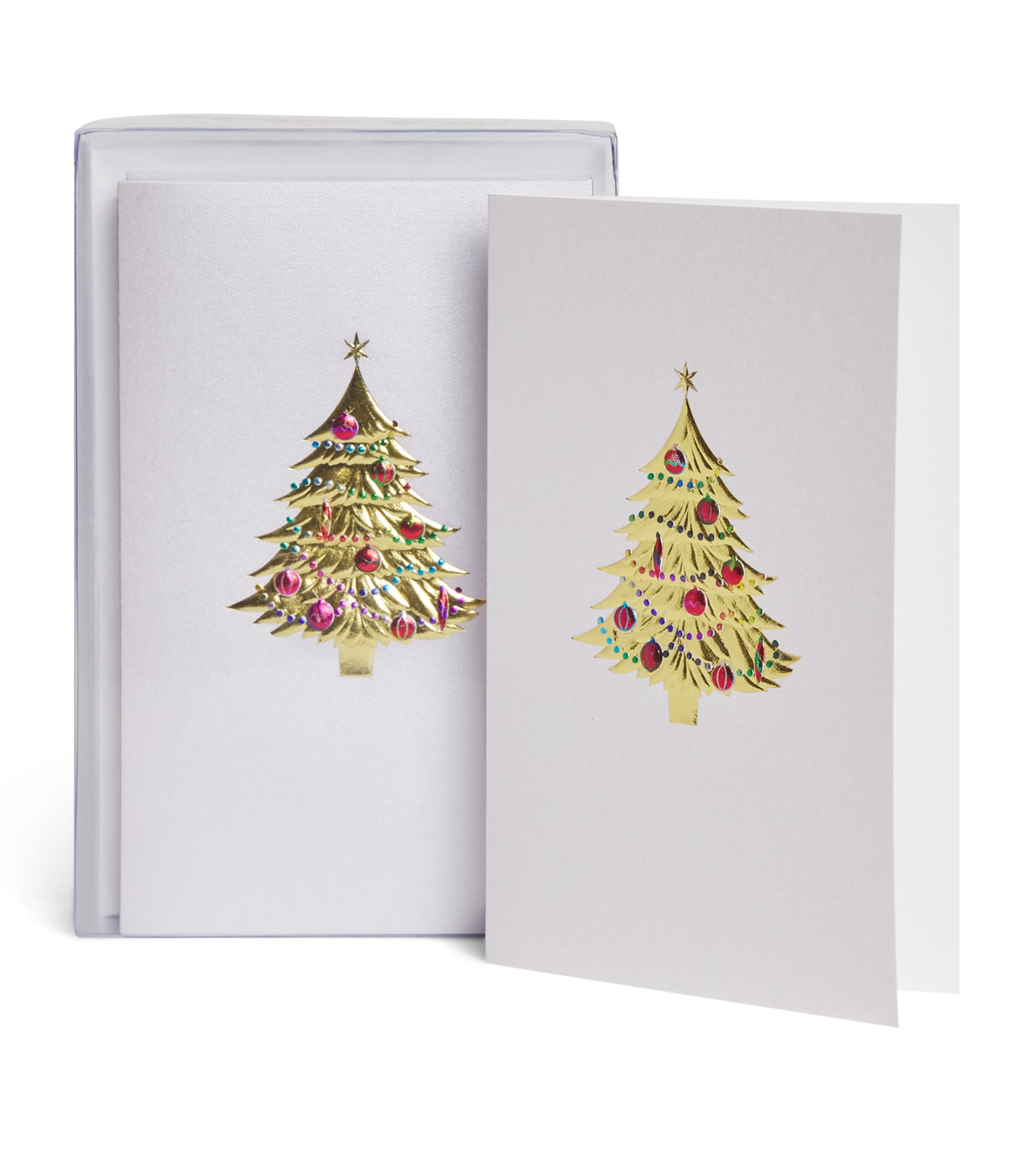 Paula Skene Mini Gold Tree With Ornaments Christmas Cards