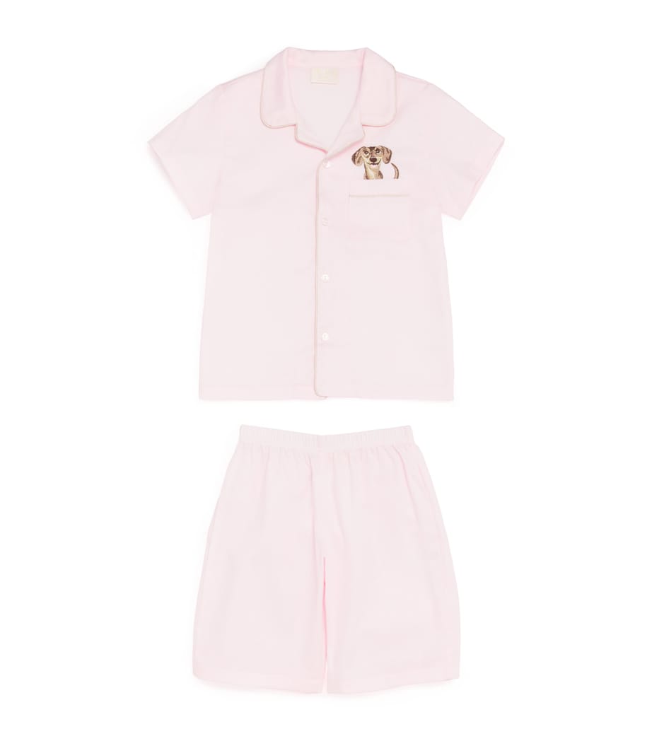 Embroidered Dog Pyjama Set (4-14 Years) V.UNICA Image 1