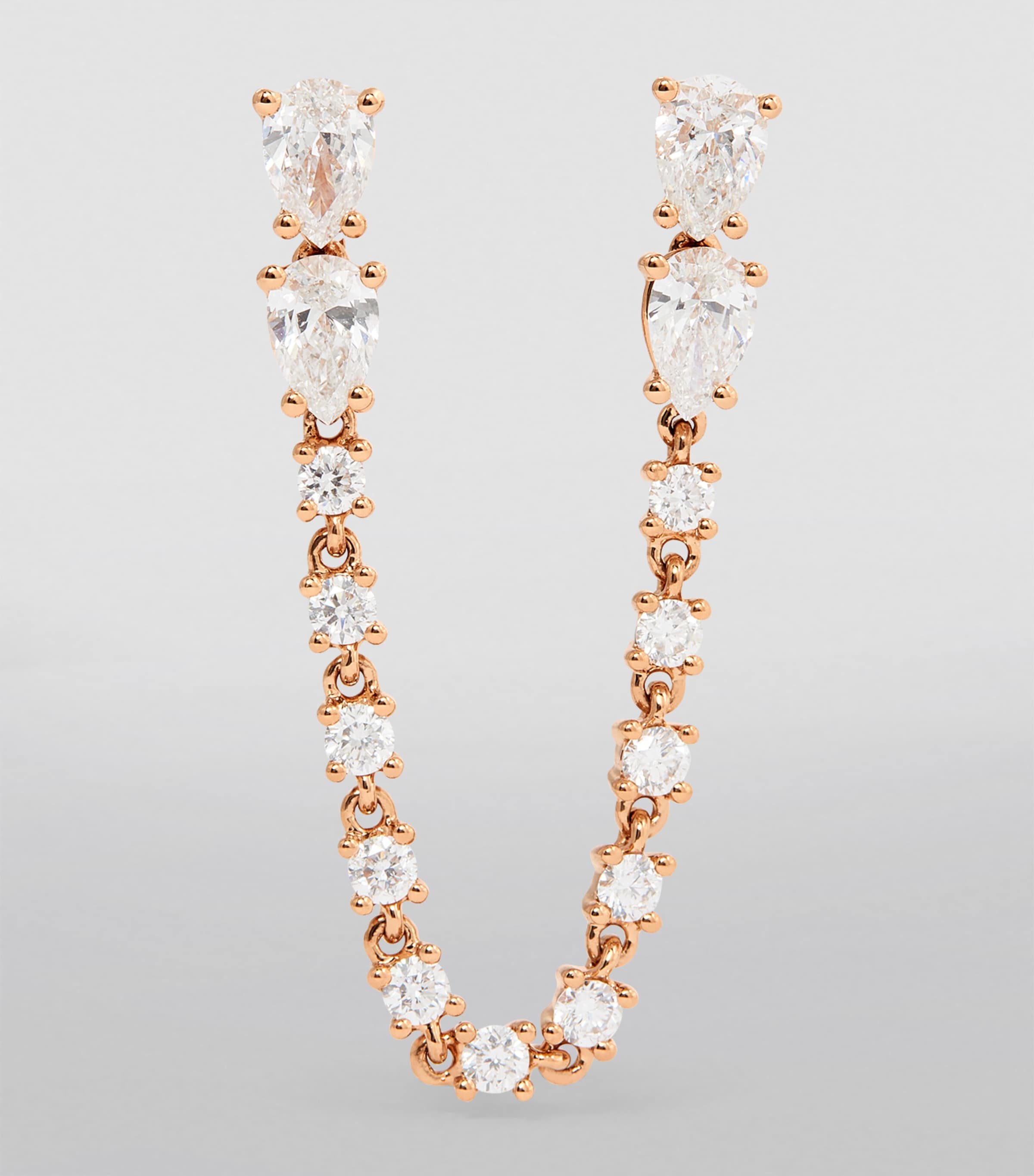 Anita Ko Rose Gold and Diamond Daphne Double-Piercing Single Earring Rose Gold Image 2