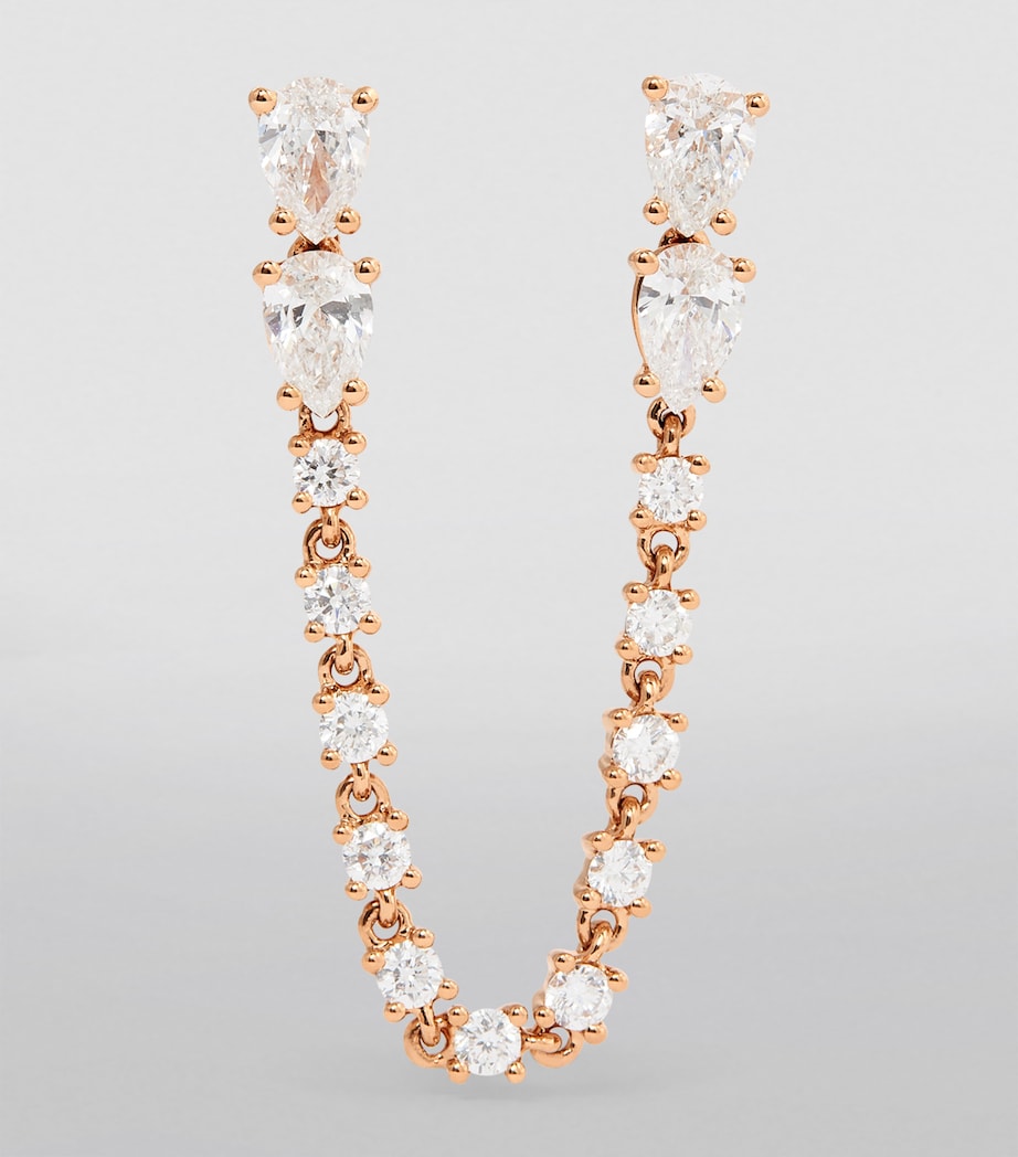 Anita Ko Rose Gold and Diamond Daphne Double-Piercing Single Earring Rose Gold Image 2