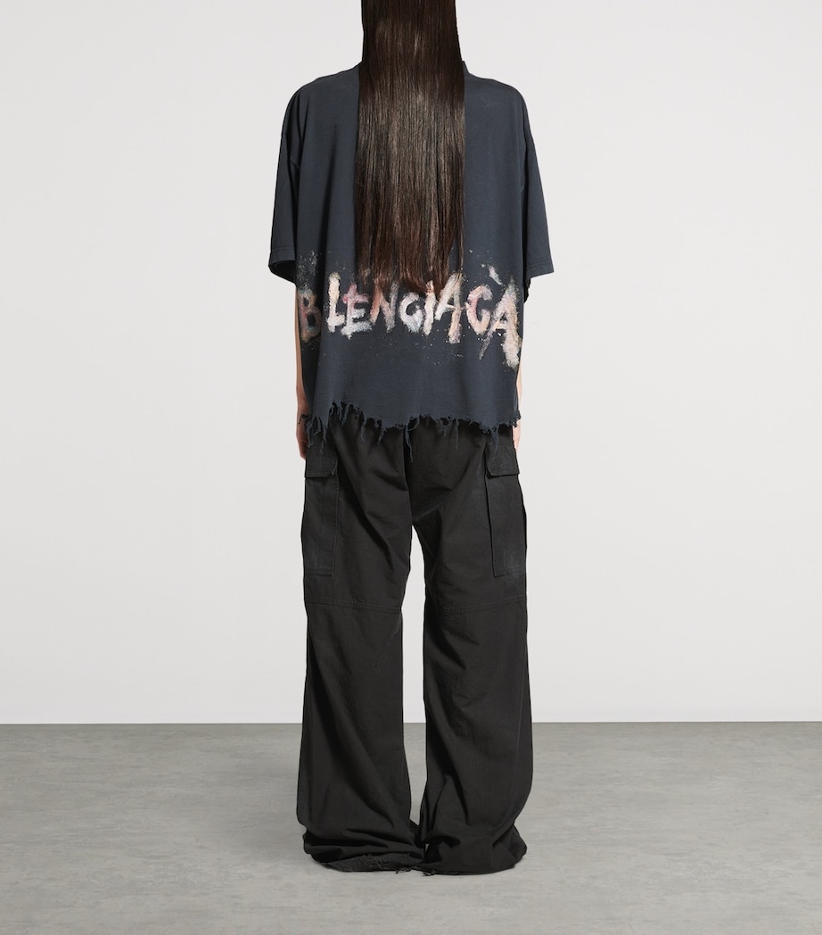 Distressed Oversized T-Shirt 1041 Image 5