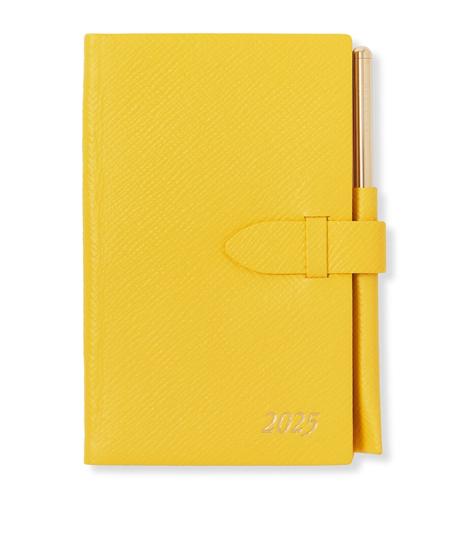 Panama Leather 2025 Weekly Diary LEMON Image 1
