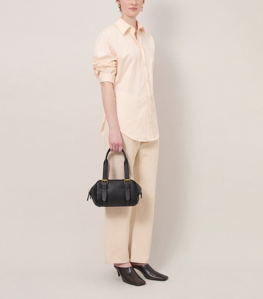 Mulberry Small Leather Boston Shoulder Bag Black Image 2