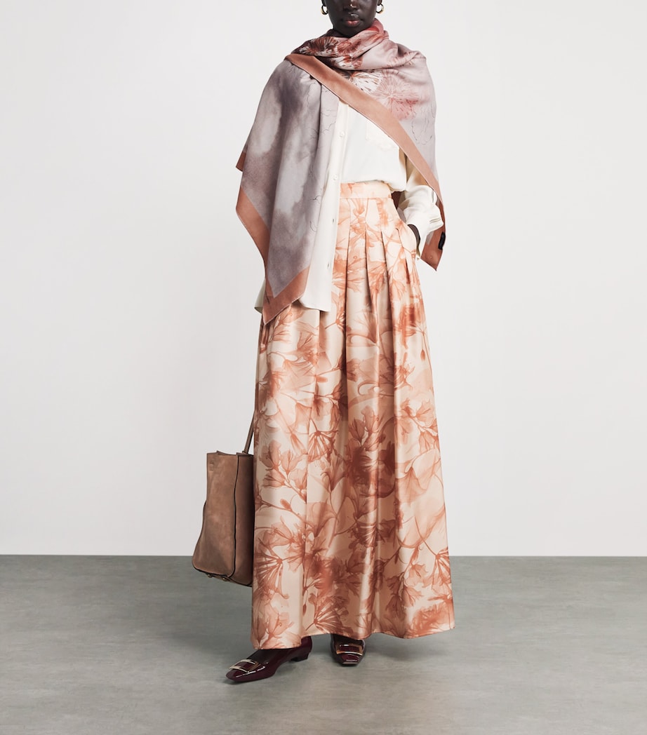 Cashmere-Silk Printed Scarf 491 Image 3