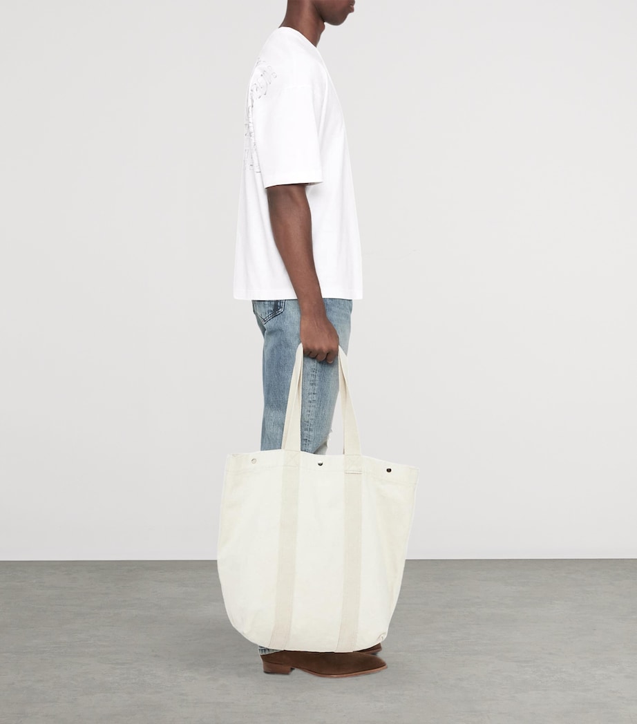 AllSaints Mens Organic Cotton Roller T-Shirt Optic White Image 6