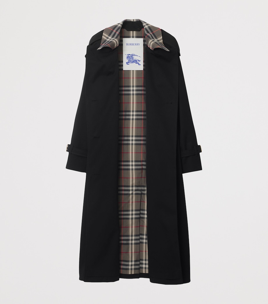 Long Castleford Trench Coat BLACK Image 4