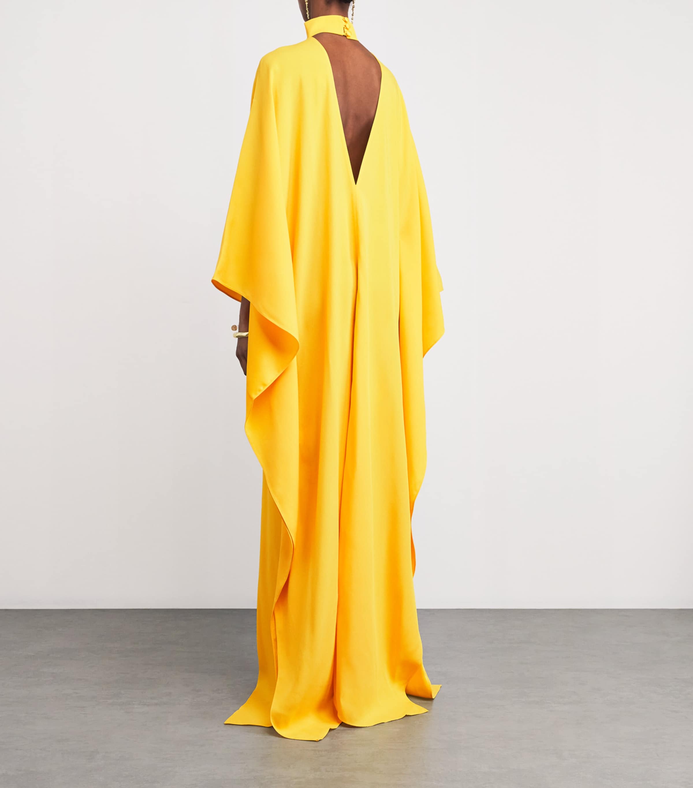 Taller Marmo Womens Cady OOO Kaftan Maxi Dress Lemon Image 3