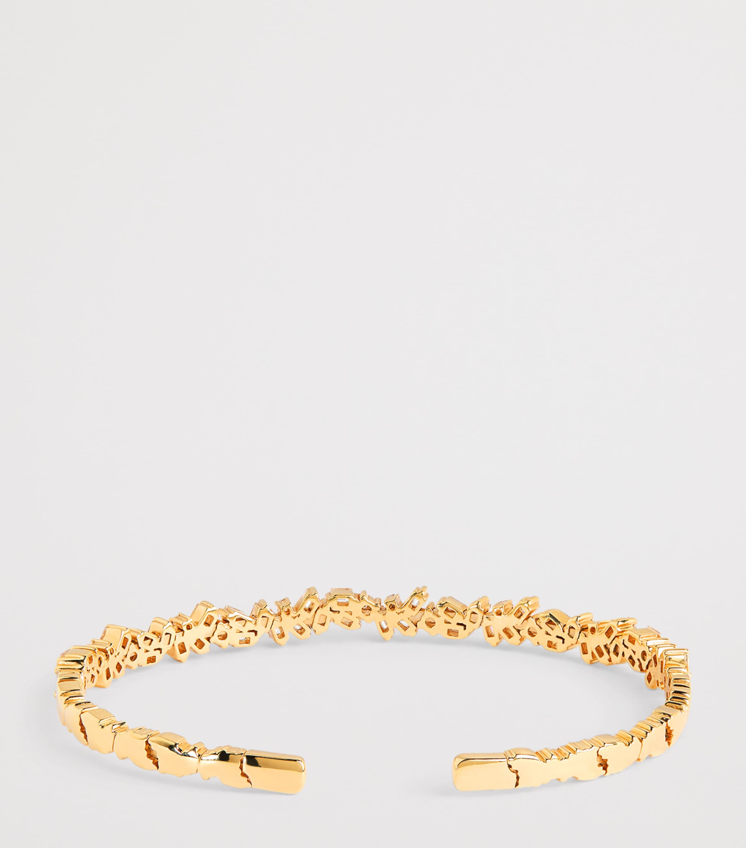 Suzanne Kalan Yellow Gold and Diamond Classic Sparkler Bangle Yg/wd Image 3