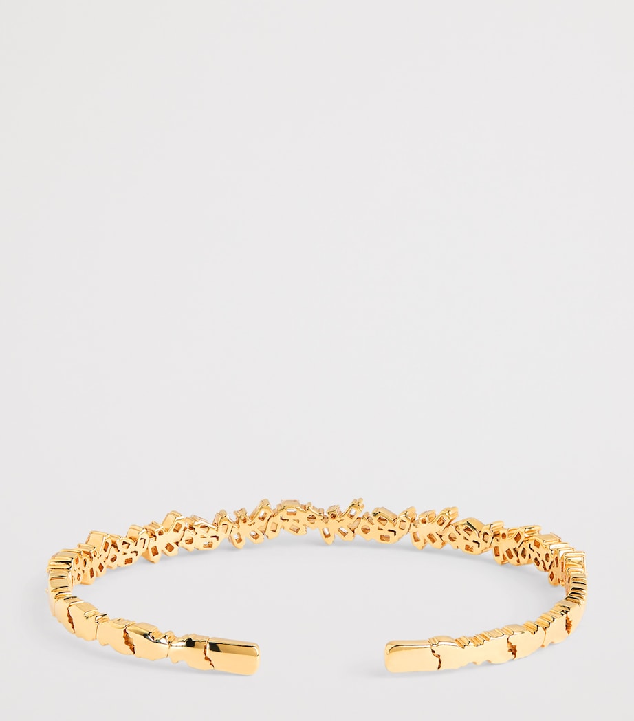 Suzanne Kalan Yellow Gold and Diamond Classic Sparkler Bangle Yg/wd Image 3