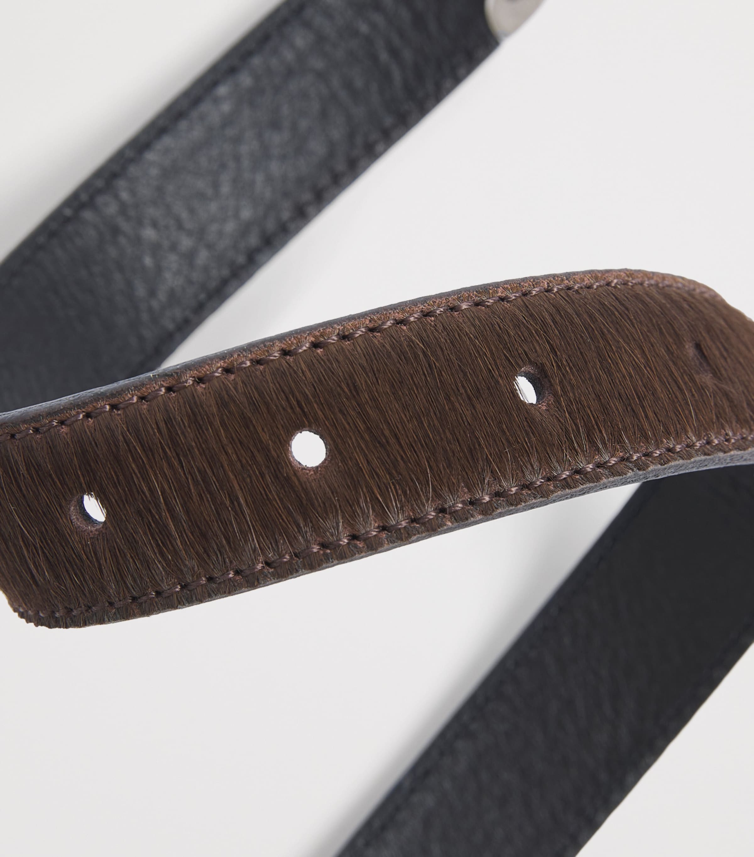 Molebo Pony Hair Western Belt Brown Pony Image 3