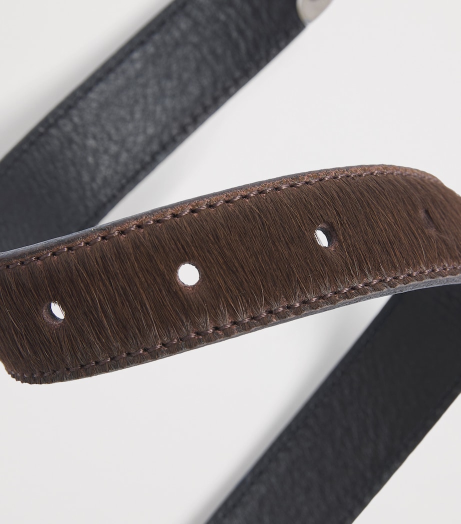 Molebo Pony Hair Western Belt Brown Pony Image 3