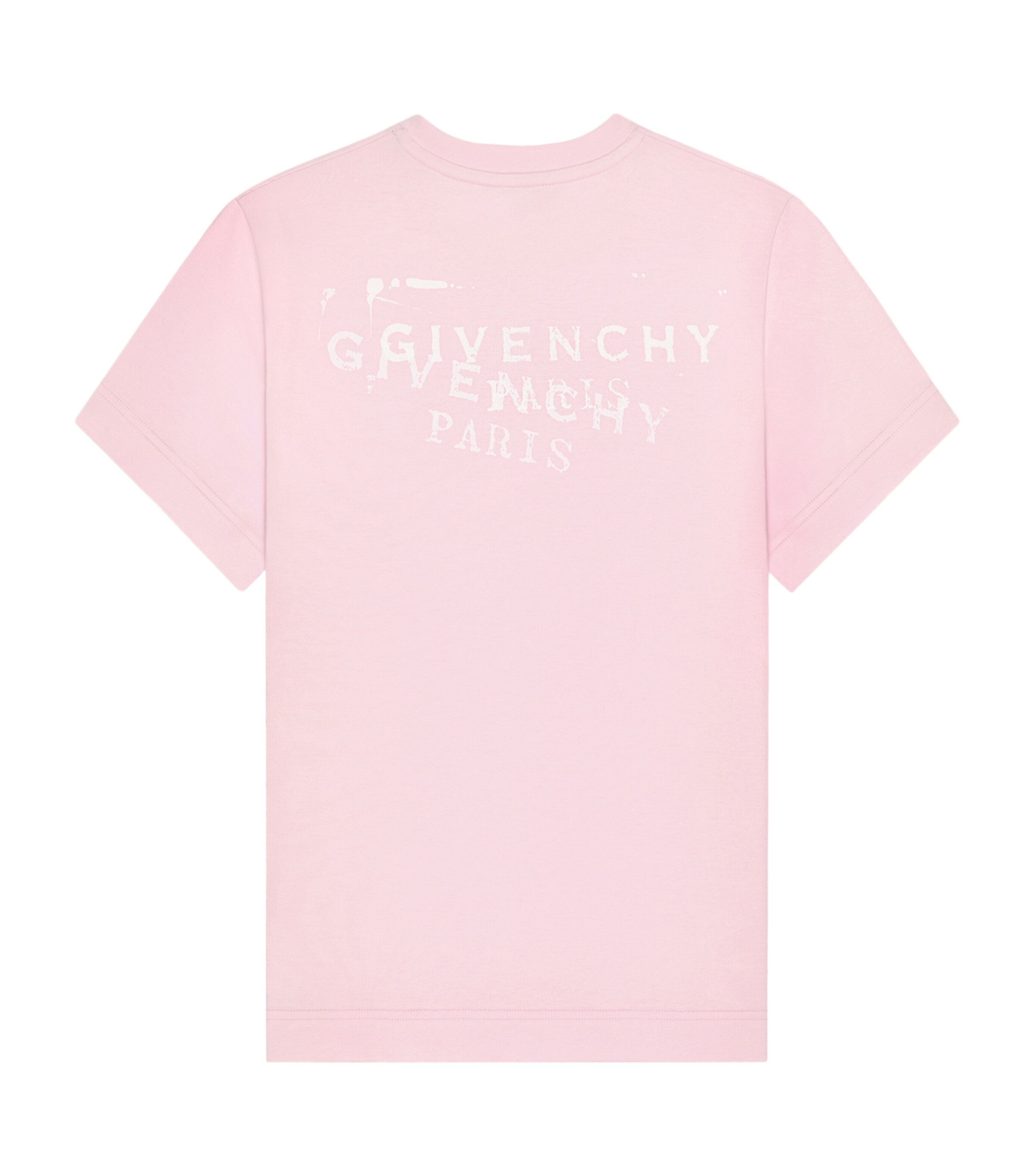 Givenchy Womens Stamp Print Logo T-Shirt Light Pink Image 3