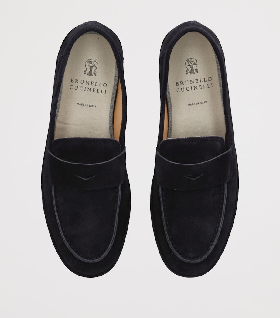 Suede Loafer Sneakers NAVY Image 4