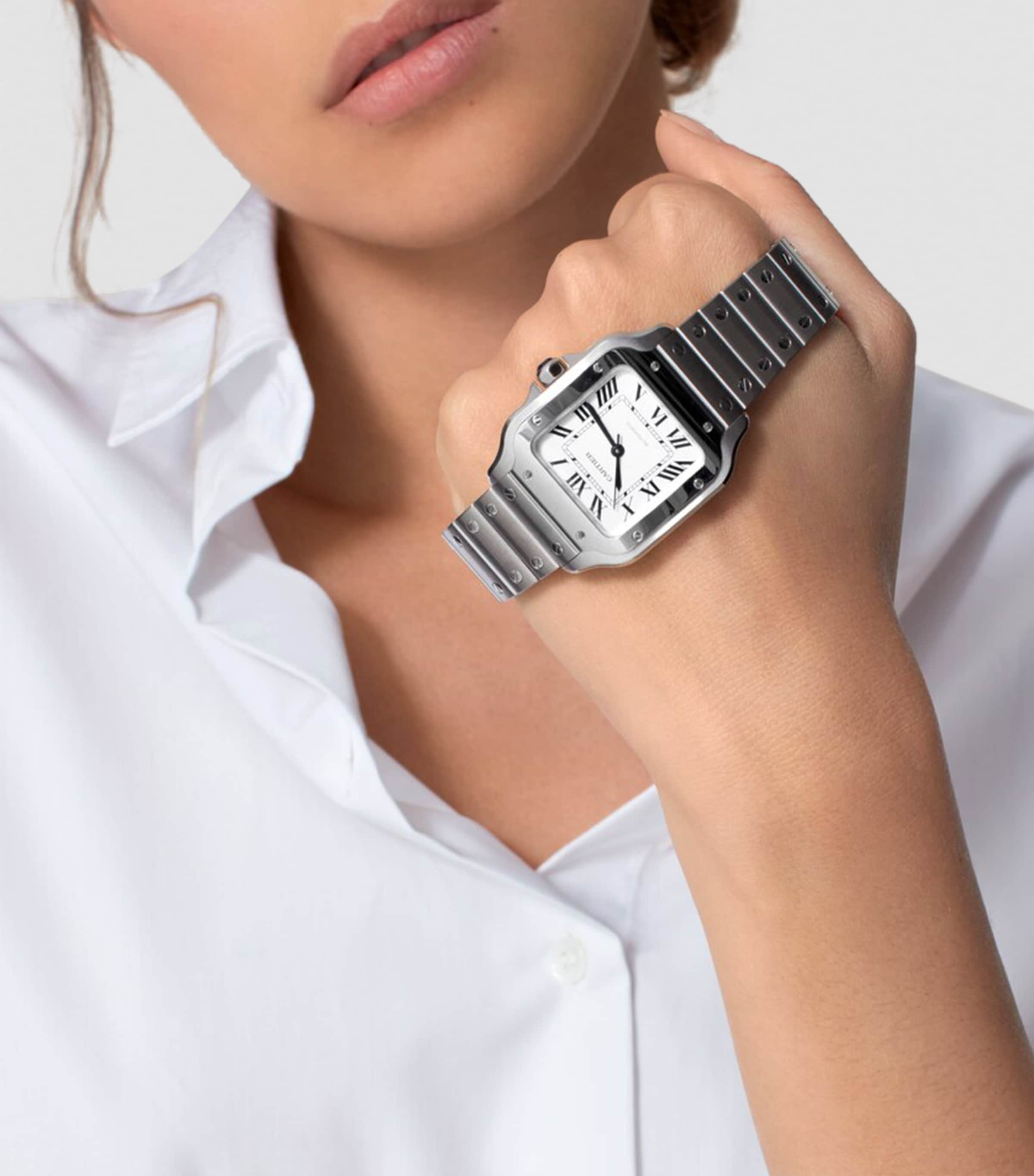 Cartier Stainless Steel Santos de Cartier Watch Harrods CY