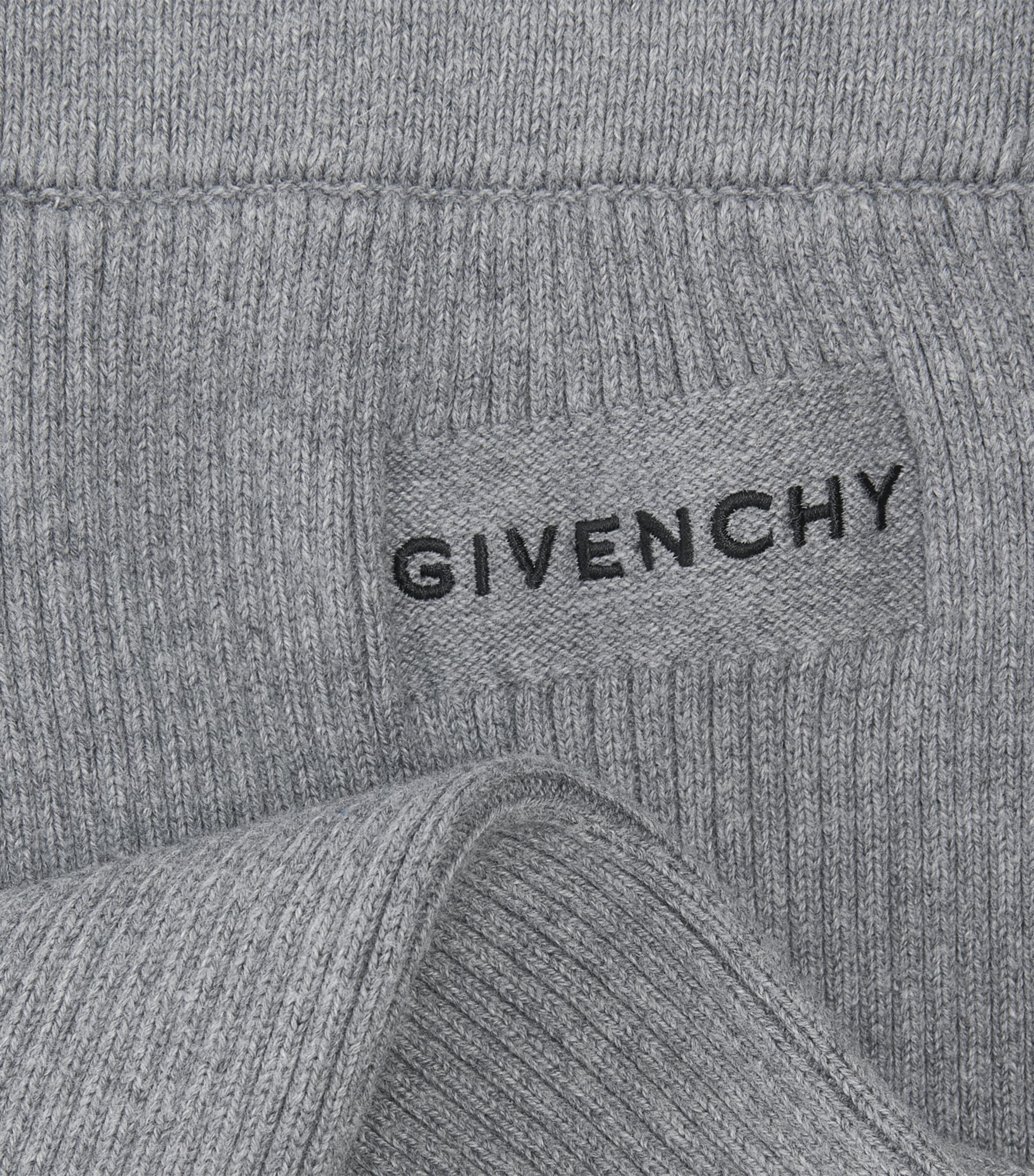 Givenchy Kids Cotton-Cashmere Logo Leggings (4-12+ Years) Marl Image 3