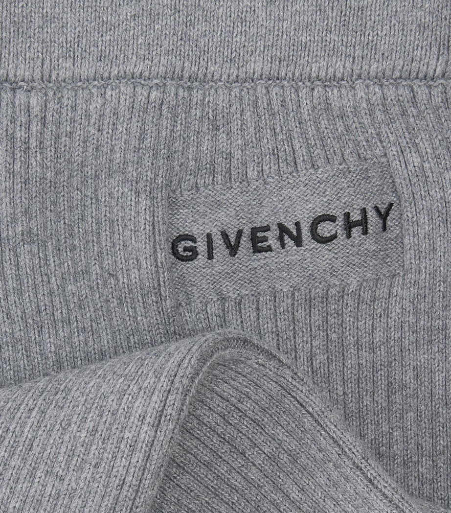 Givenchy Kids Cotton-Cashmere Logo Leggings (4-12+ Years) Marl Image 3