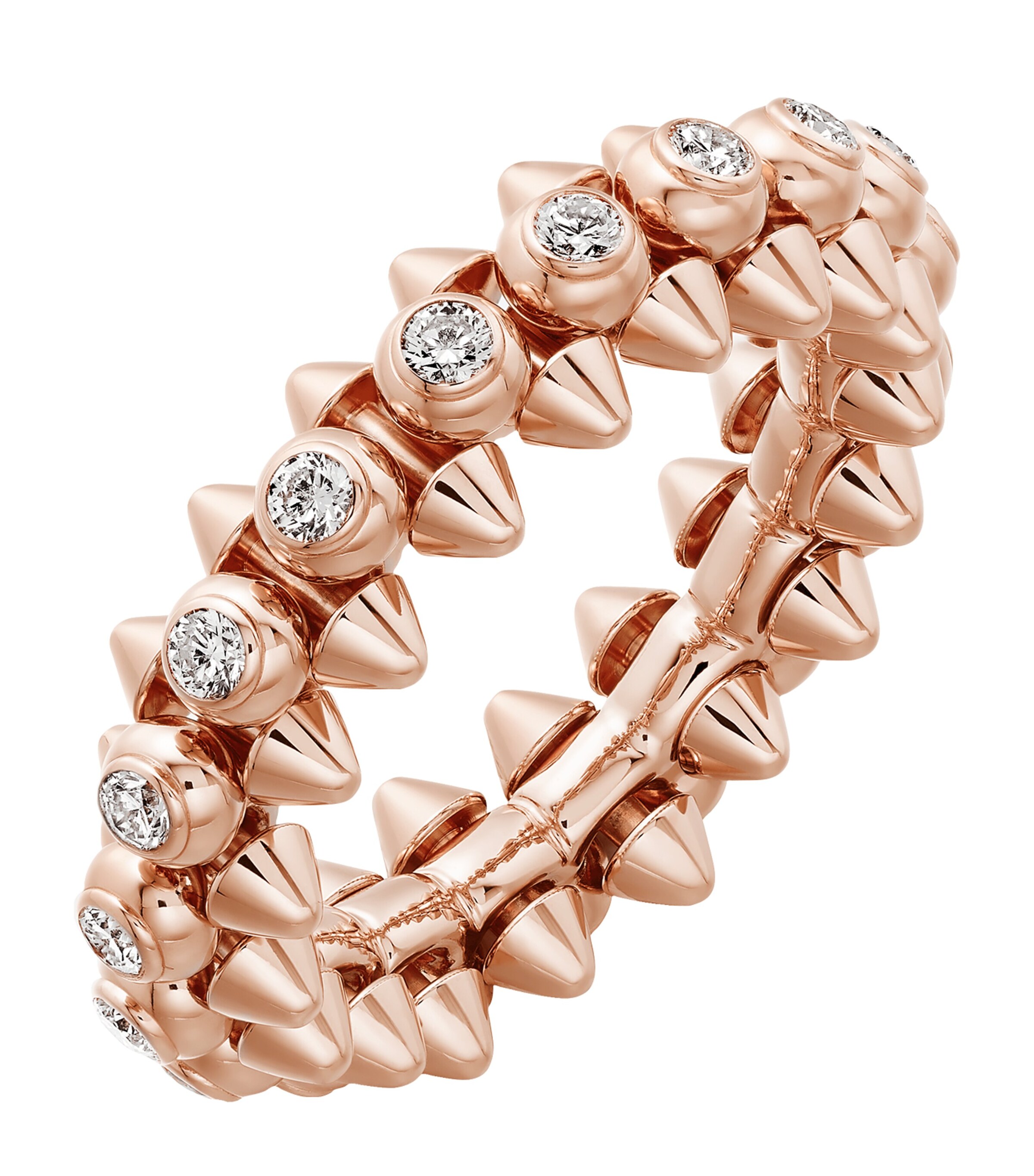 Rose Gold and Diamond Clash de Cartier Ring ROSE GOLD Image 2