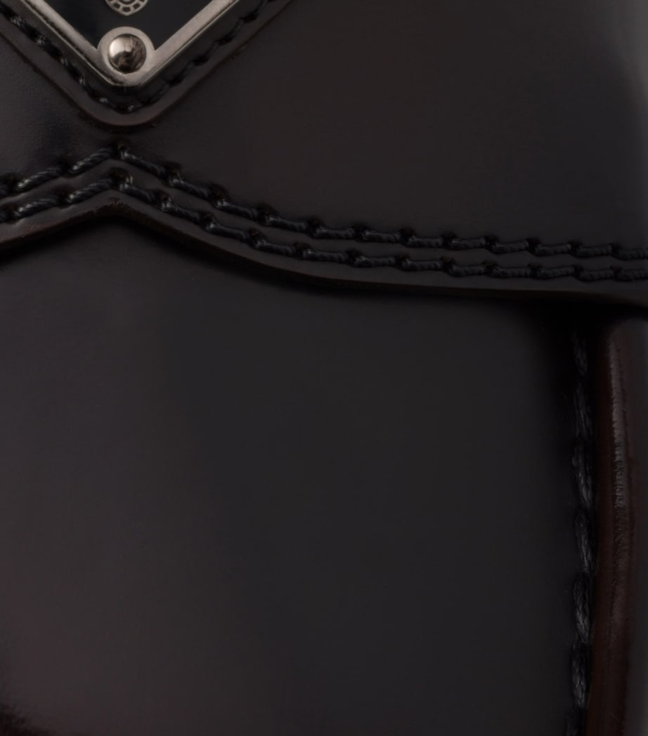 Leather Brushed Triangle Loafers F0038 Image 6