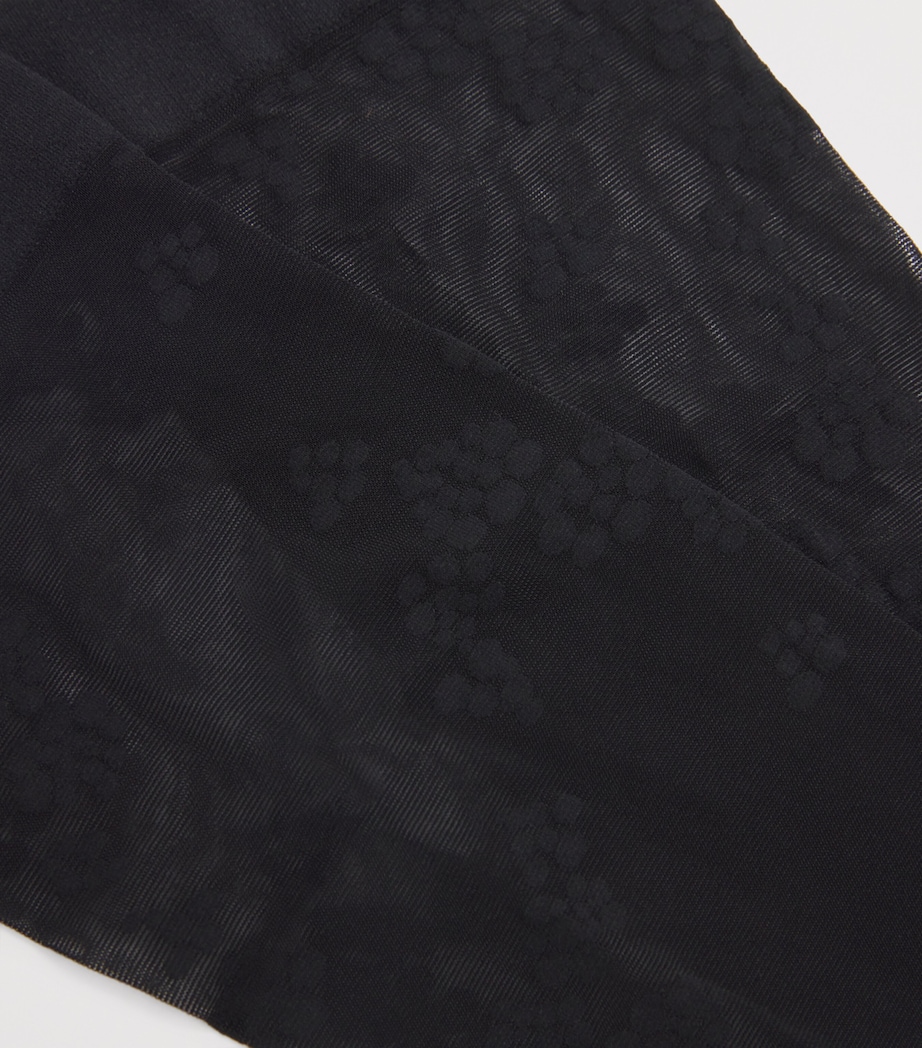 Floret Knee-High Socks 7005 BLACK Image 2