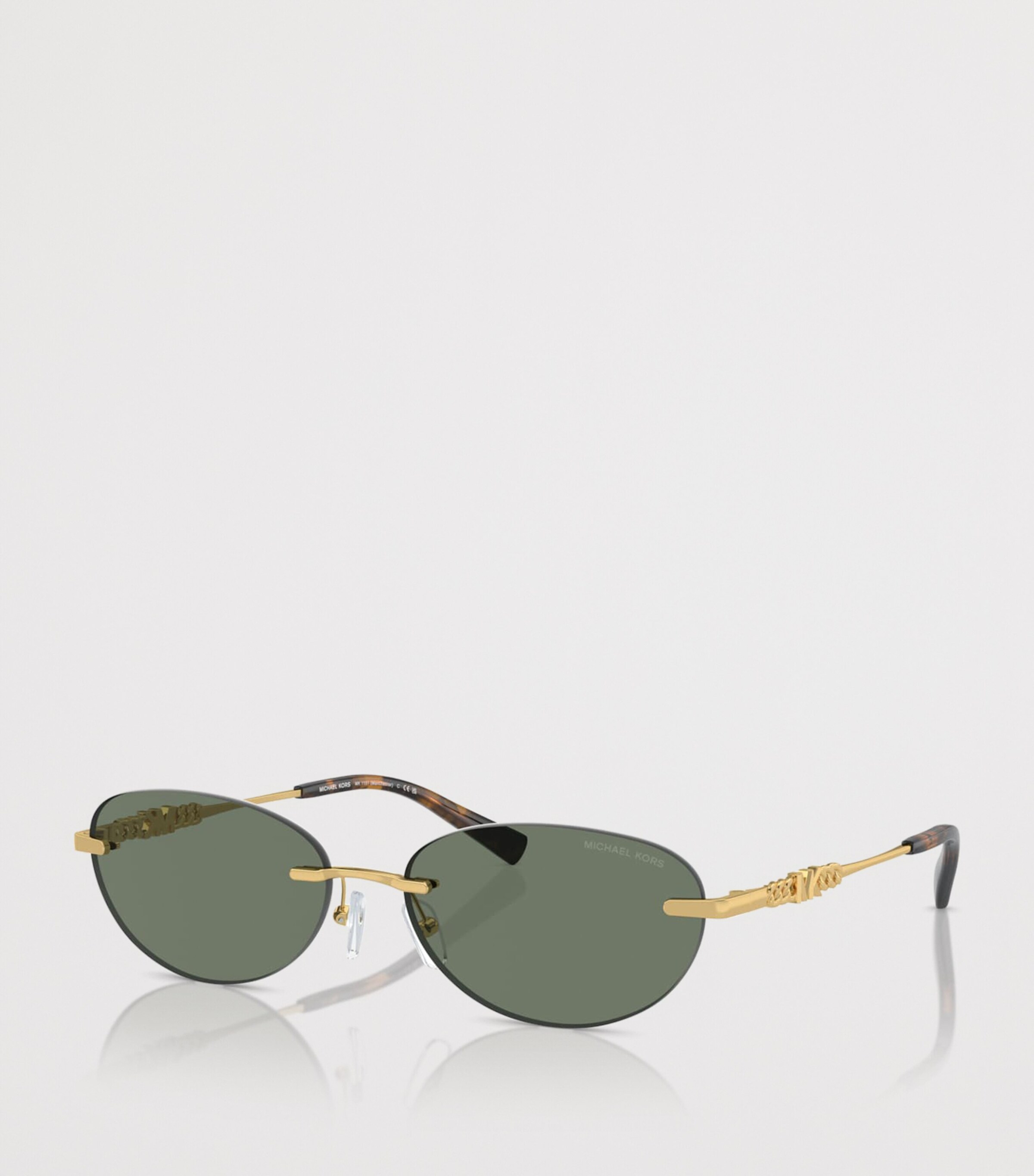 Michael Kors Manchester Oval Sunglasses Green Image 2