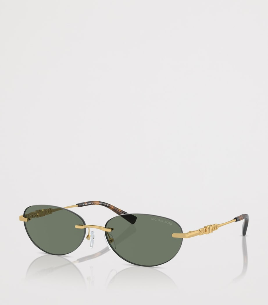 Michael Kors Manchester Oval Sunglasses Green Image 2