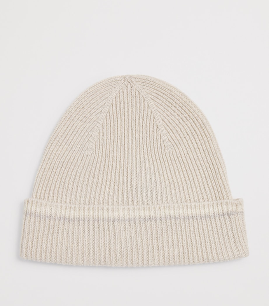 Cashmere-Silk Beanie SABBIA, BIANCO E GRI Image 2