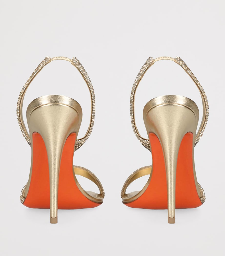 Leather Justine Slingback Heels 105 GOLD Image 2