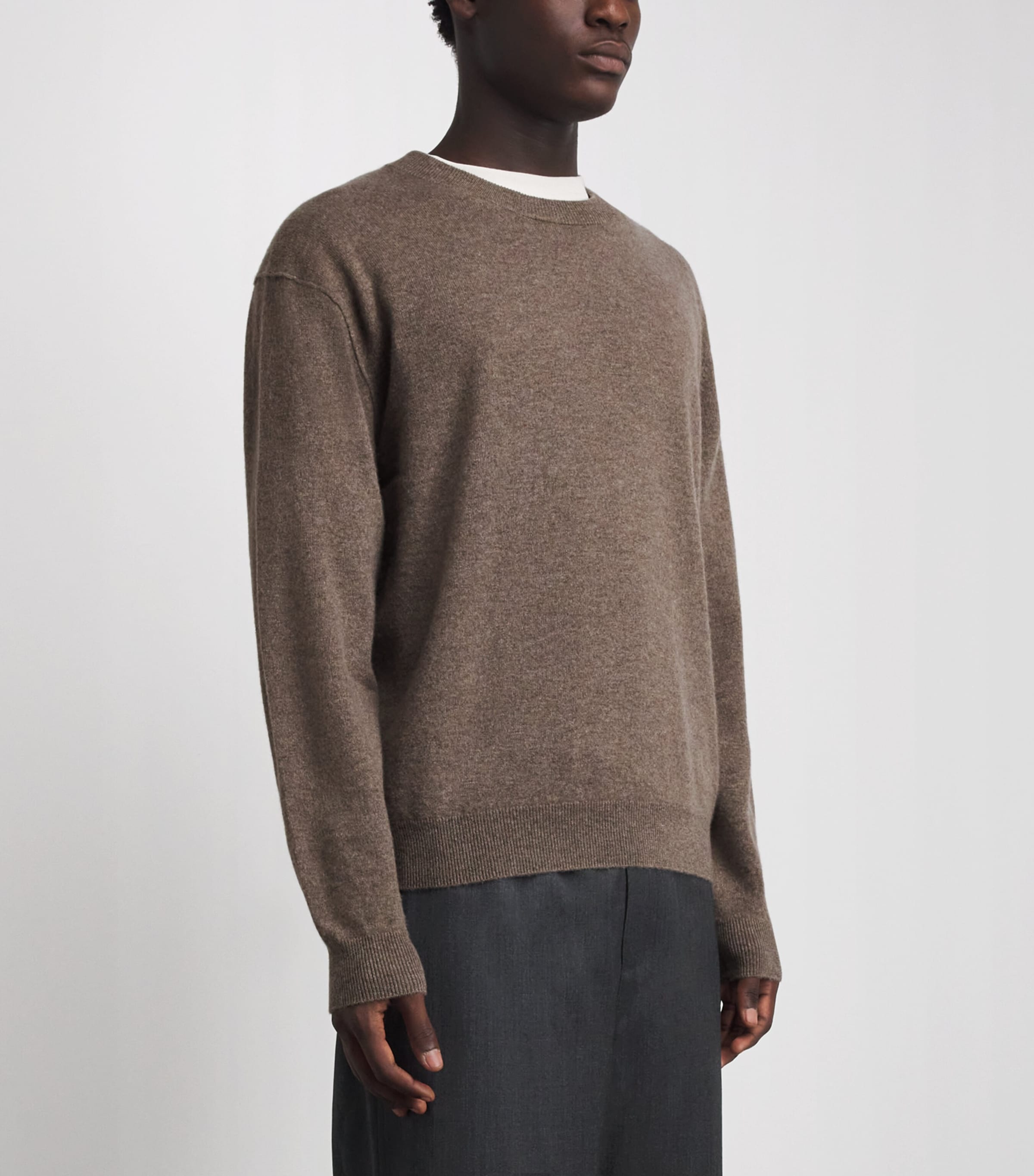 Le 17 Septembre Mens Cashmere Sweater Brown Image 4