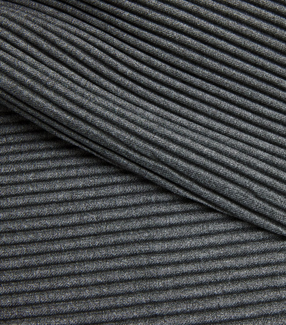 Homme Plissé Issey Miyake Mens Pleated Tailored Trousers Gray Image 5