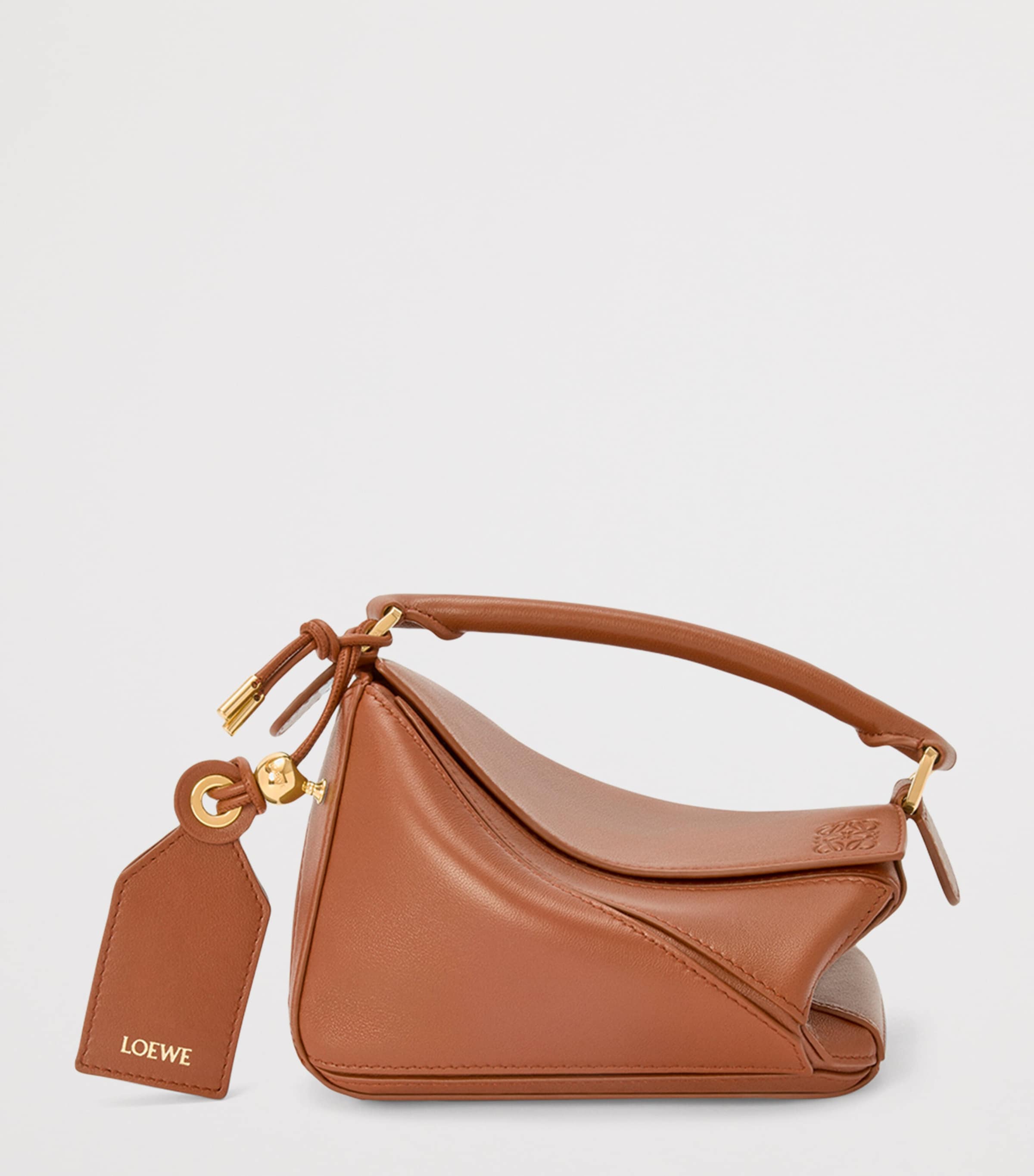 LOEWE ブラウン ショルダーバッグ Authentic LOEWE WMNS Small Puzzle Edge Top Handle Crossbody Bag In