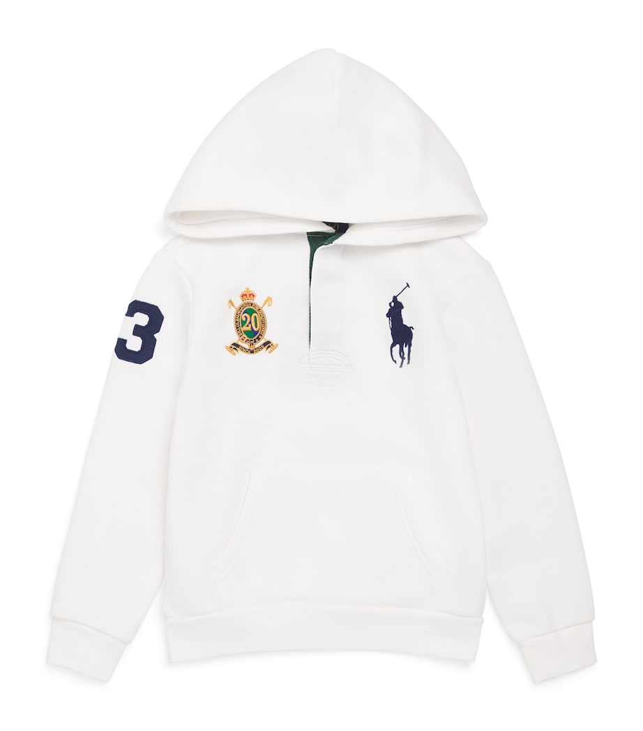 Cotton-Blend Crest Logo Hoodie (2-7 Years) WHT/NAVY P Image 1
