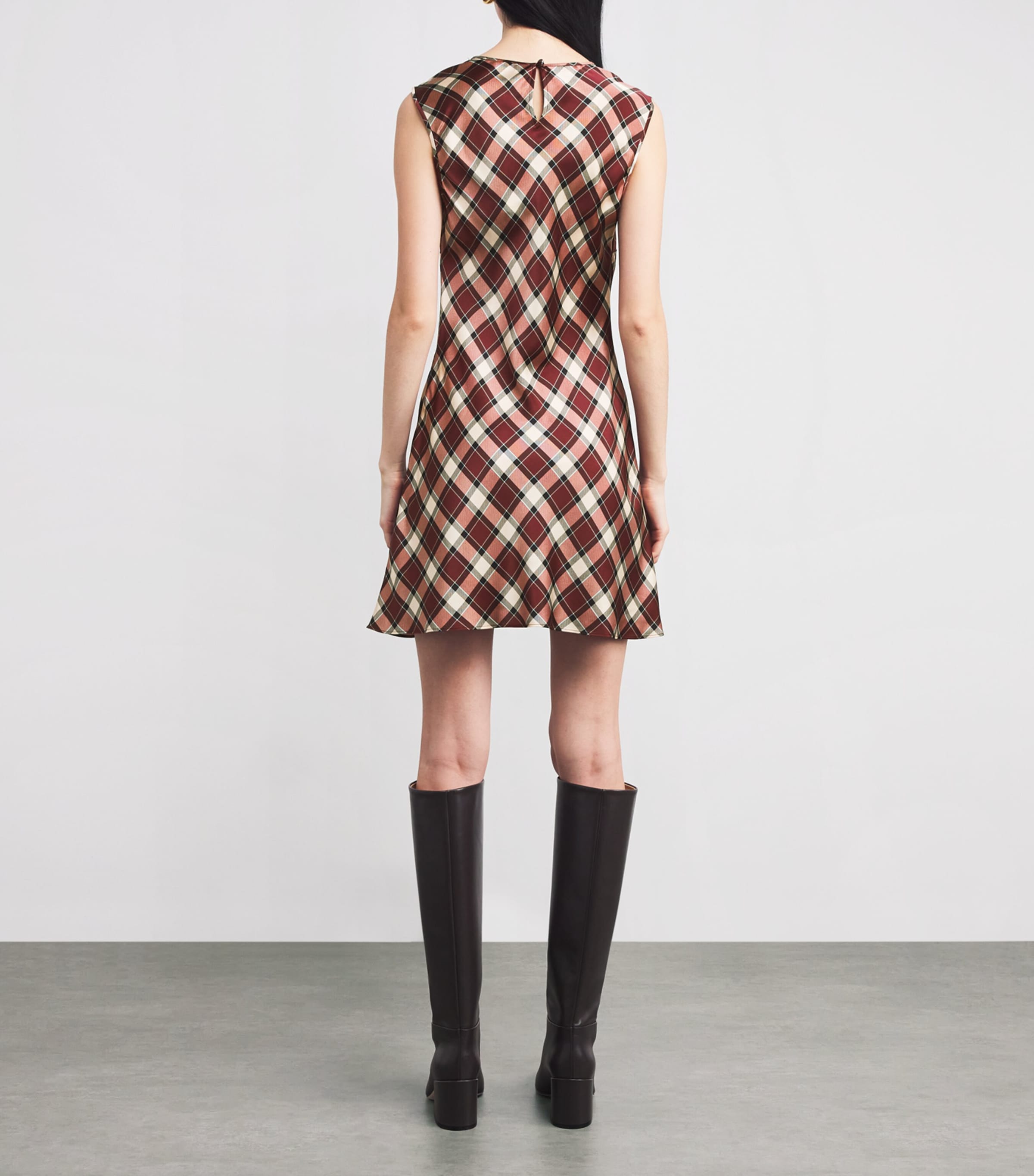 Silk Alamere Mini Dress NORFOLK PLAID Image 4