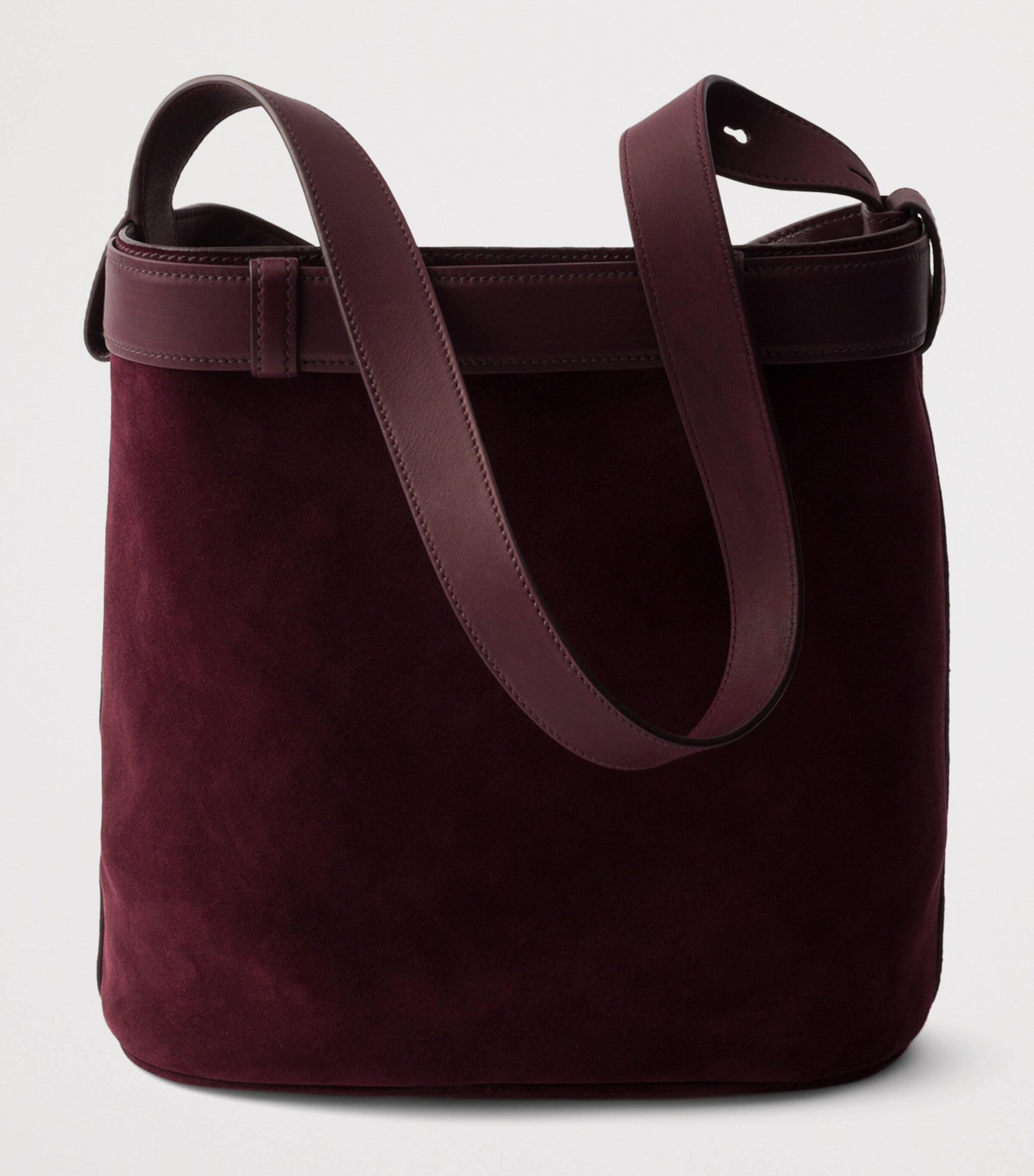 Prada Suede Belted Bucket Bag Image 4