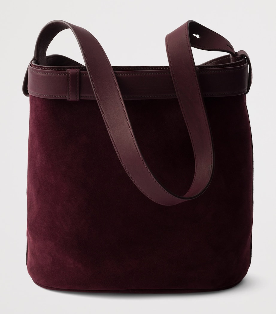 Suede Belted Bucket Bag F0007 Image 4