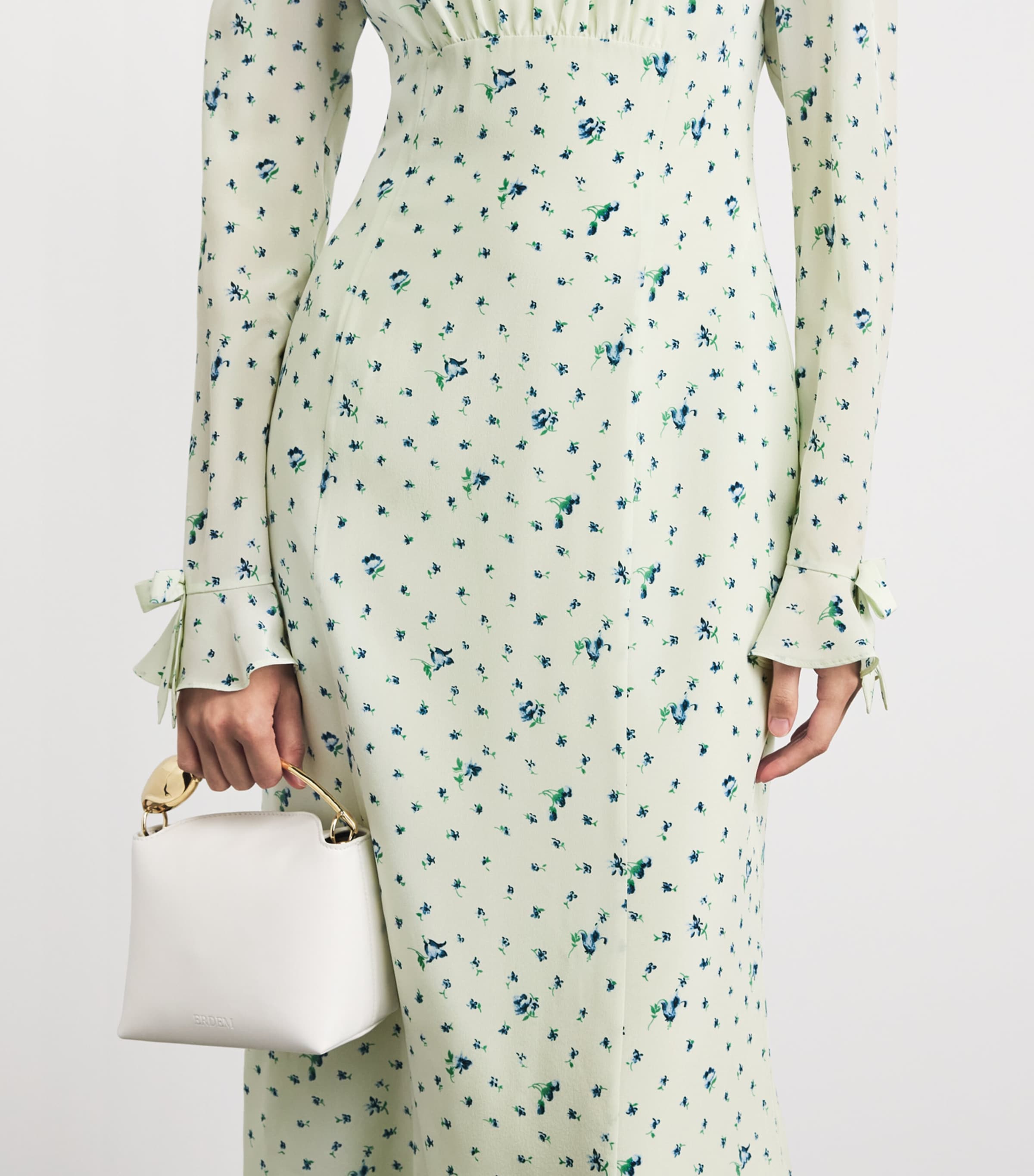 Alessandra Rich Blue Silk Open-Back Maxi Dress | Harrods US