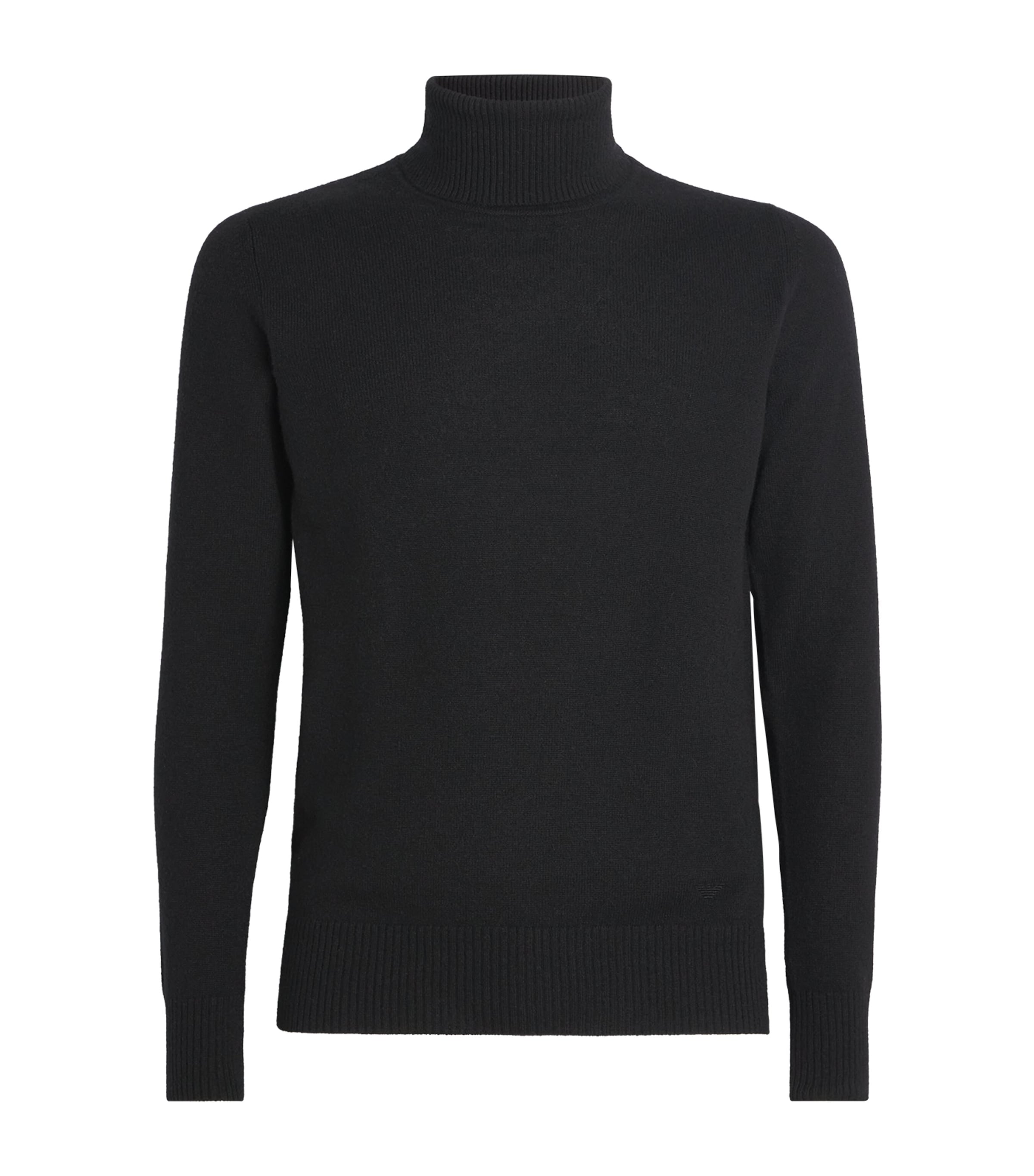Emporio Armani Cashmere Rollneck Sweater In Black