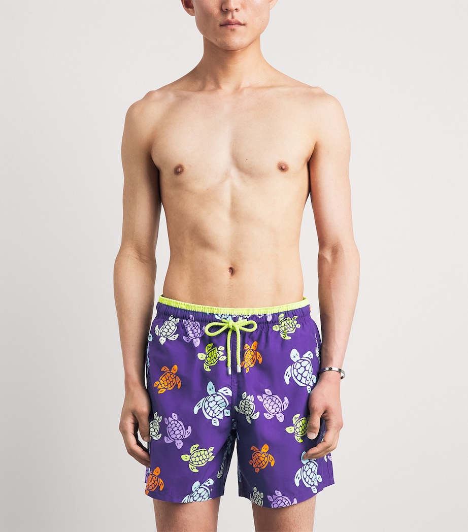 Vilebrequin Mens Multicolour Turtles Moka Swim Shorts Violette Image 3
