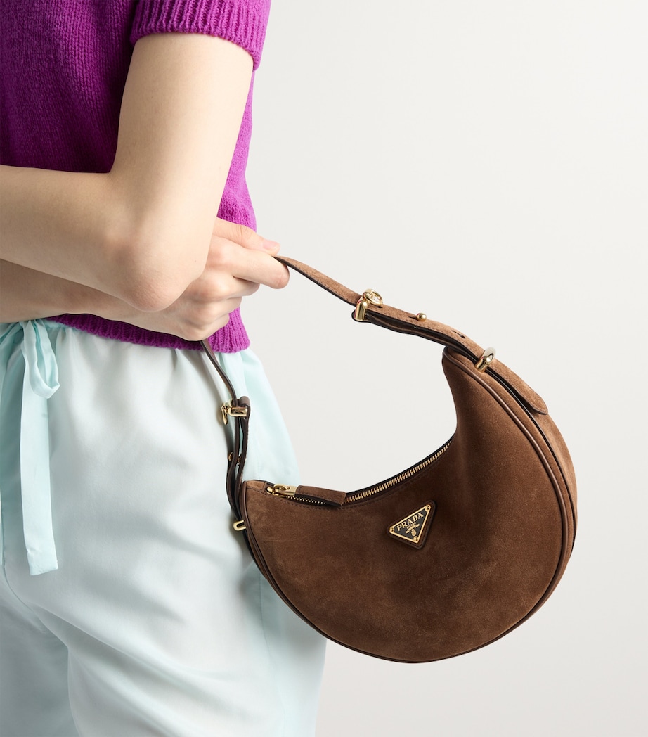 Prada Suede Arqué Shoulder Bag Image 7