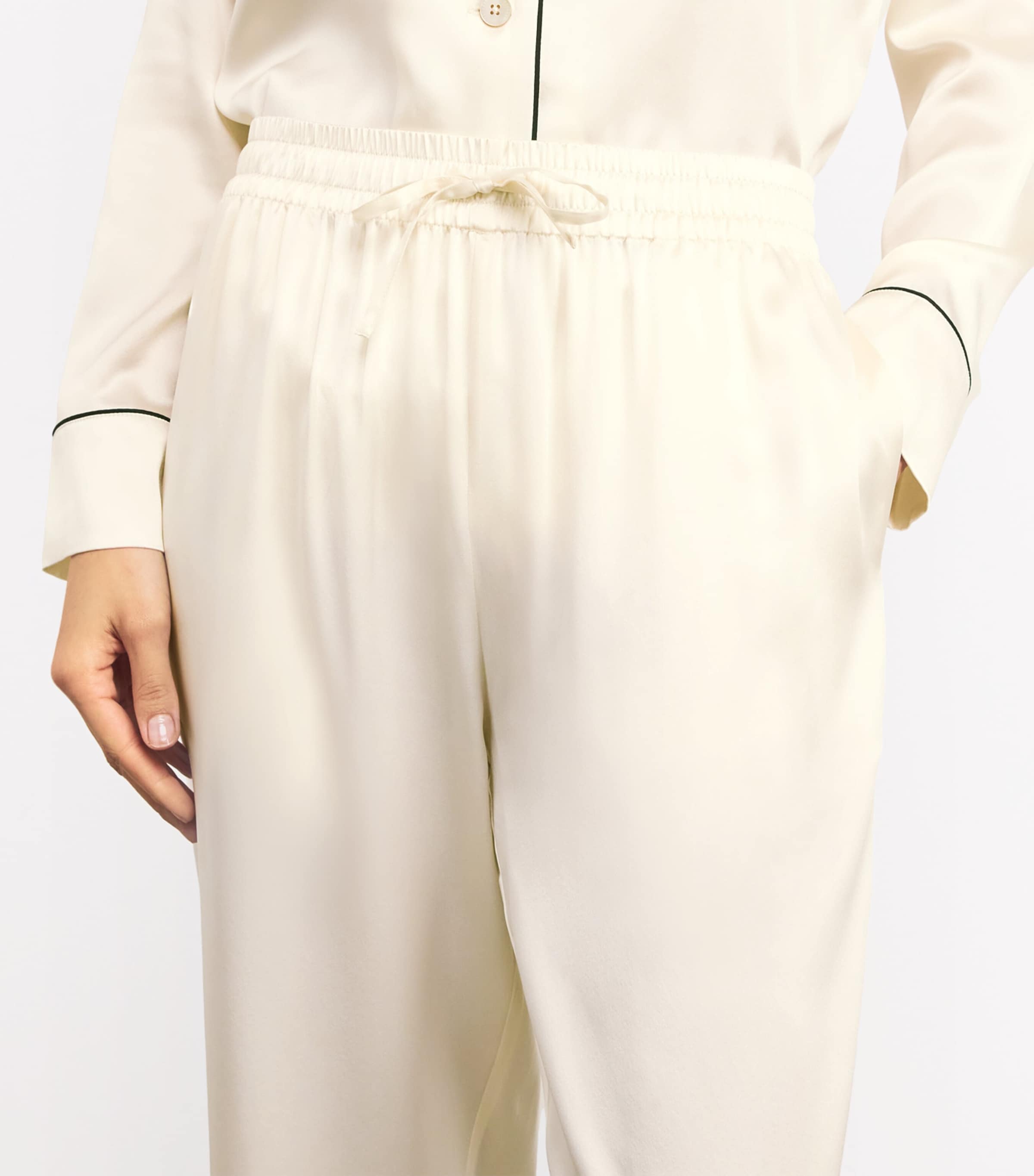 Silk Satin Pyjama Set IVORY Image 6