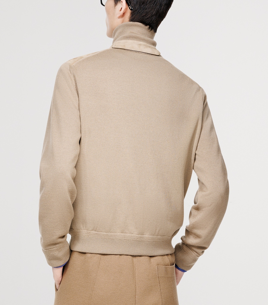 TOM FORD Mens Virgin Wool Zip-Up Sweater Jbq Image 4