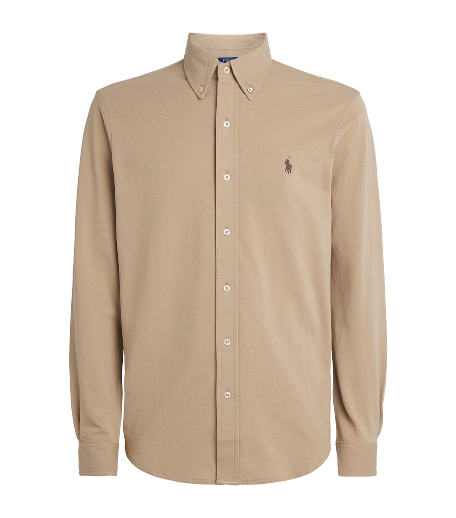 Polo Ralph Lauren Mens Cotton Featherweight Mesh Shirt Vintage Image 1