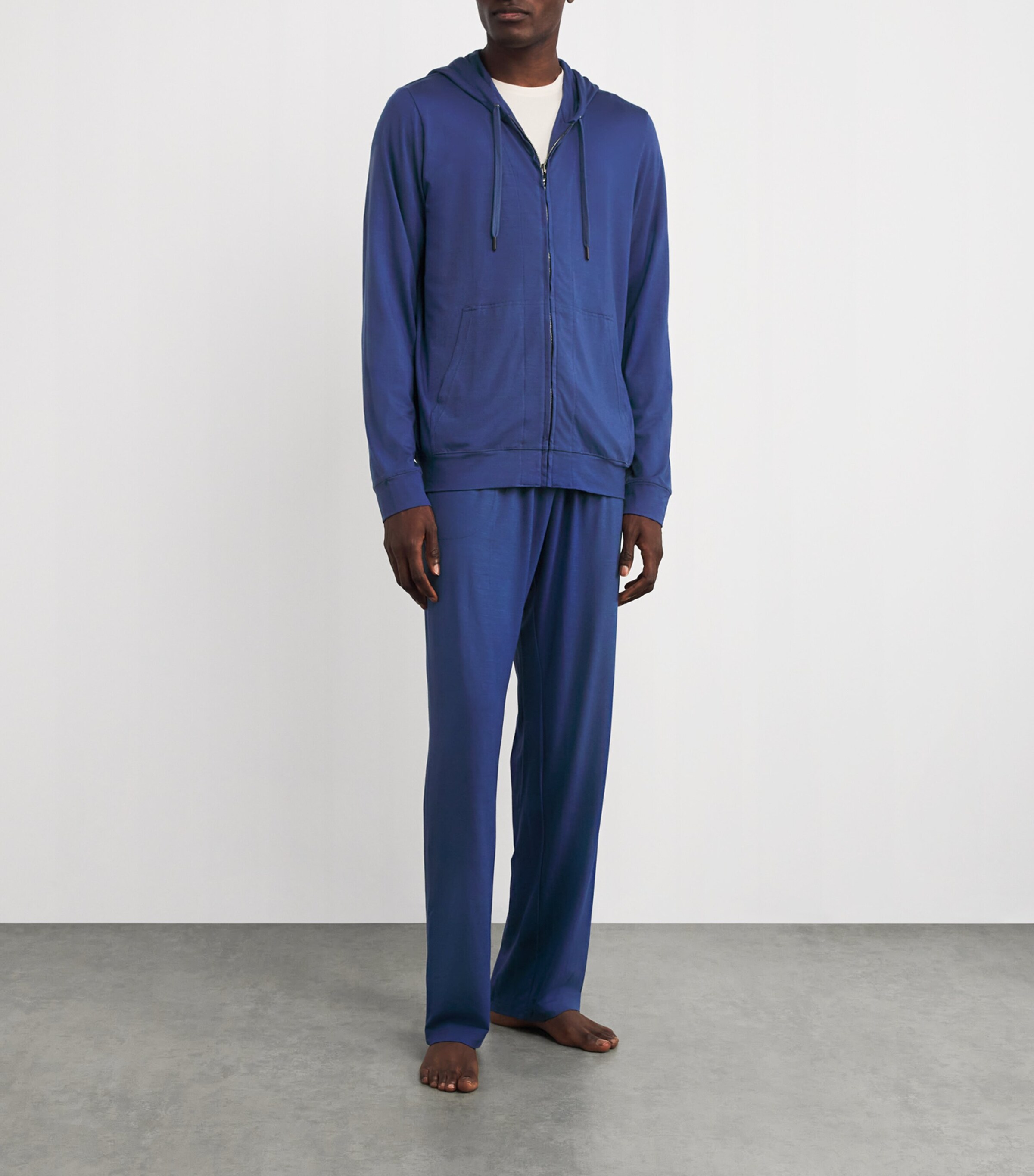 Micromodal Zipped Hoodie BLUE Image 2