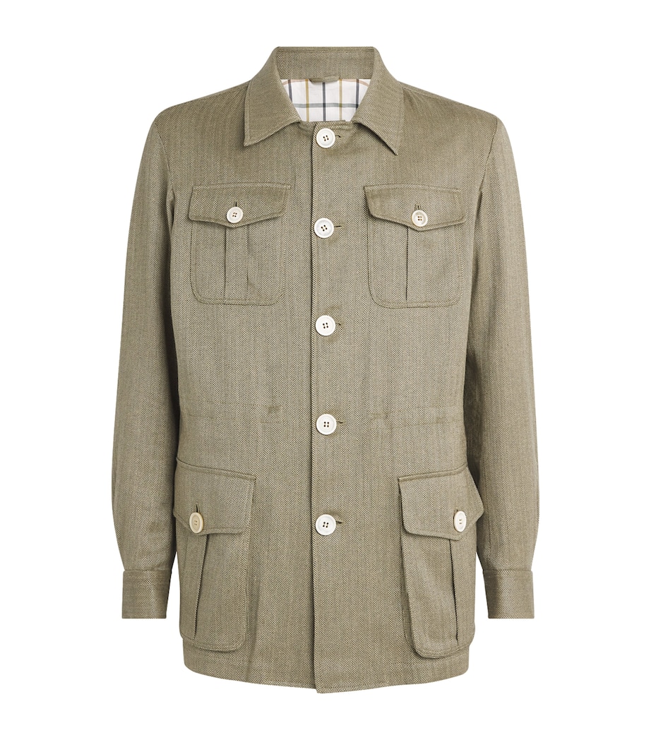 Purdey Mens Cotton-Blend Kalahari Jacket Sge Image 1