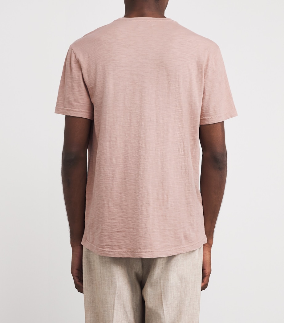 Cotton Kenneth Crew T-Shirt PALE ROSE Image 4