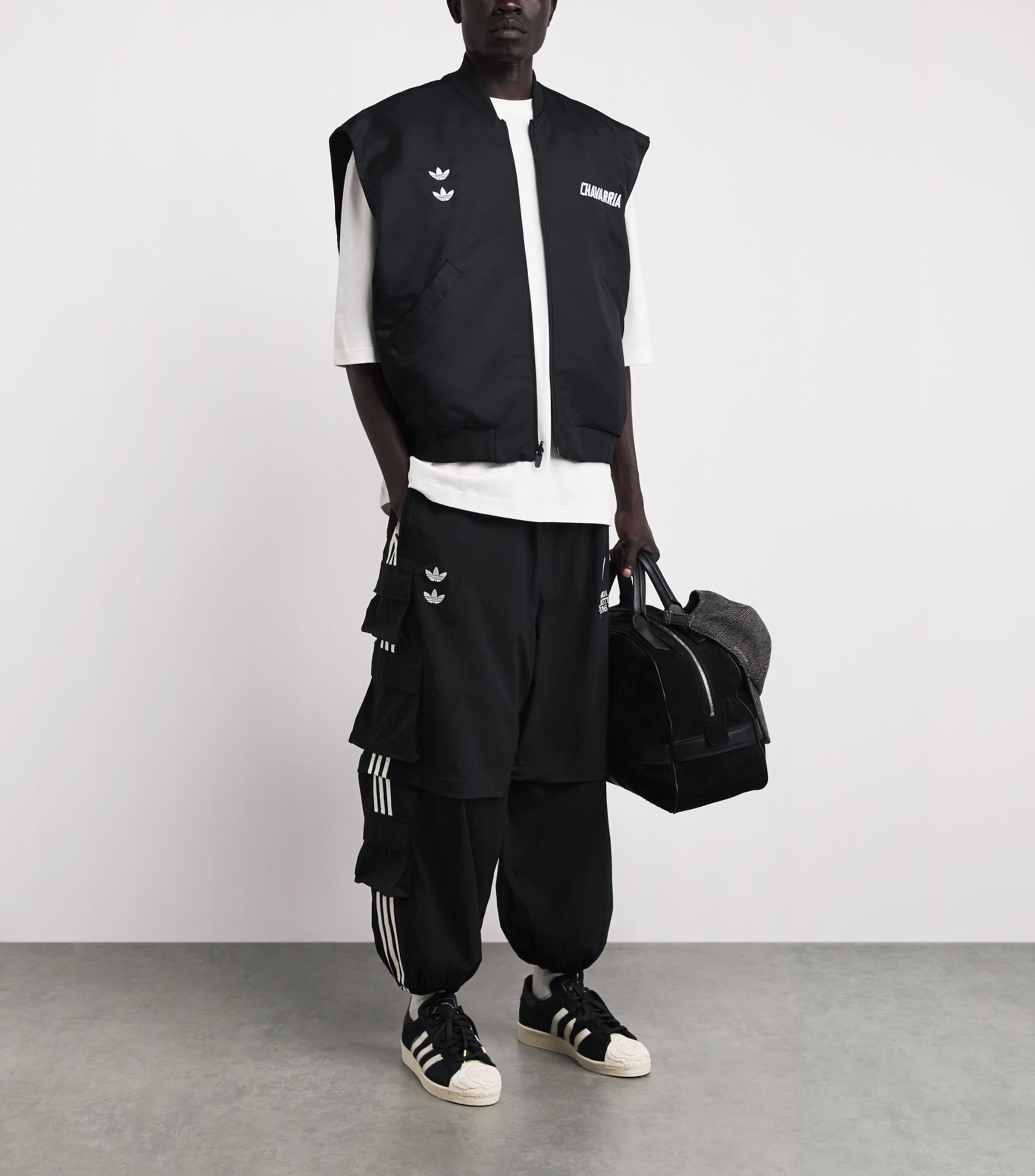 Willy Chavarria Mens x adidas Originals Padded Vest Black Image 2