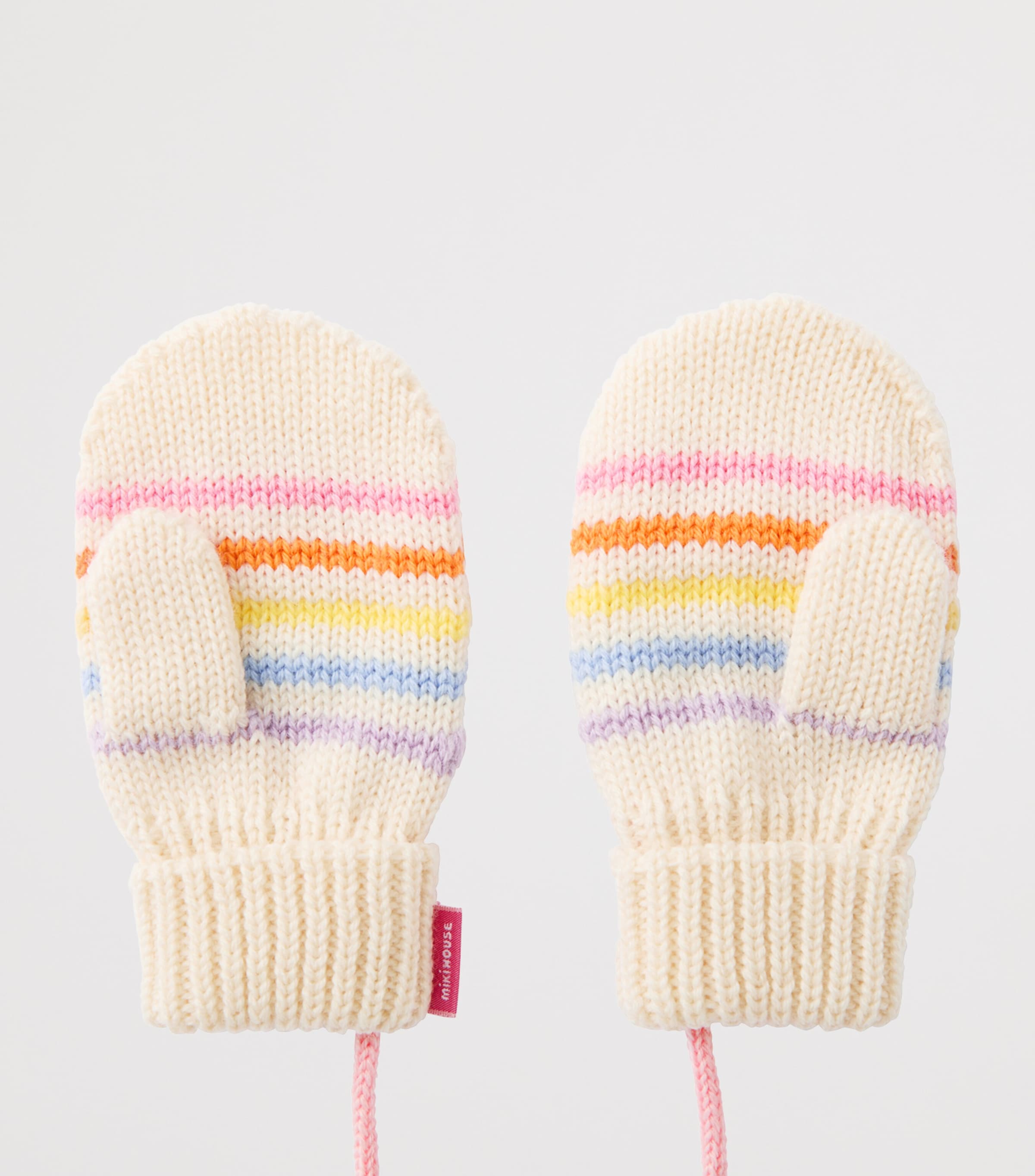 Miki House Wool-Blend Rabbit Mittens Image 2