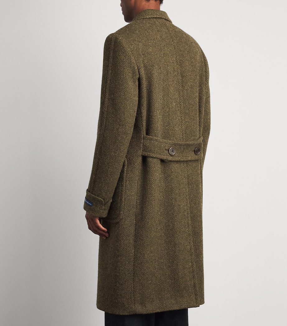 Polo Ralph Lauren Mens Wool Tweed Polo Coat Loden Multi Image 5