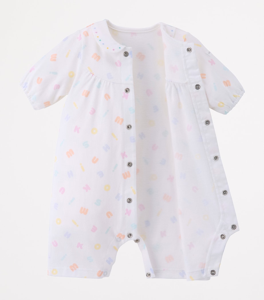 Cotton Letter Print Playsuit (1 Month) 87 Image 2