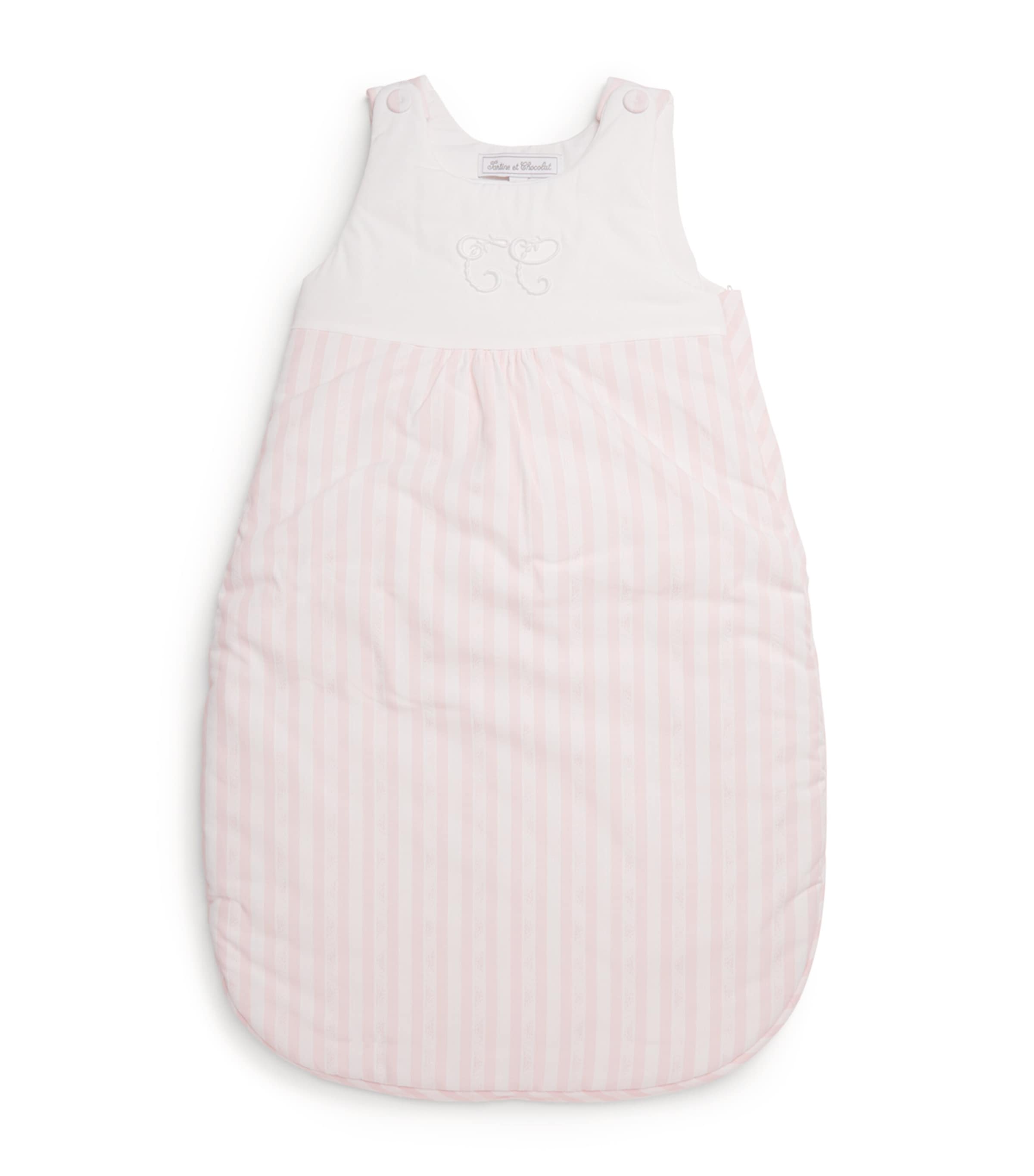 Tartine et Chocolat Cotton Striped Sleeping Bag Pink Image 1
